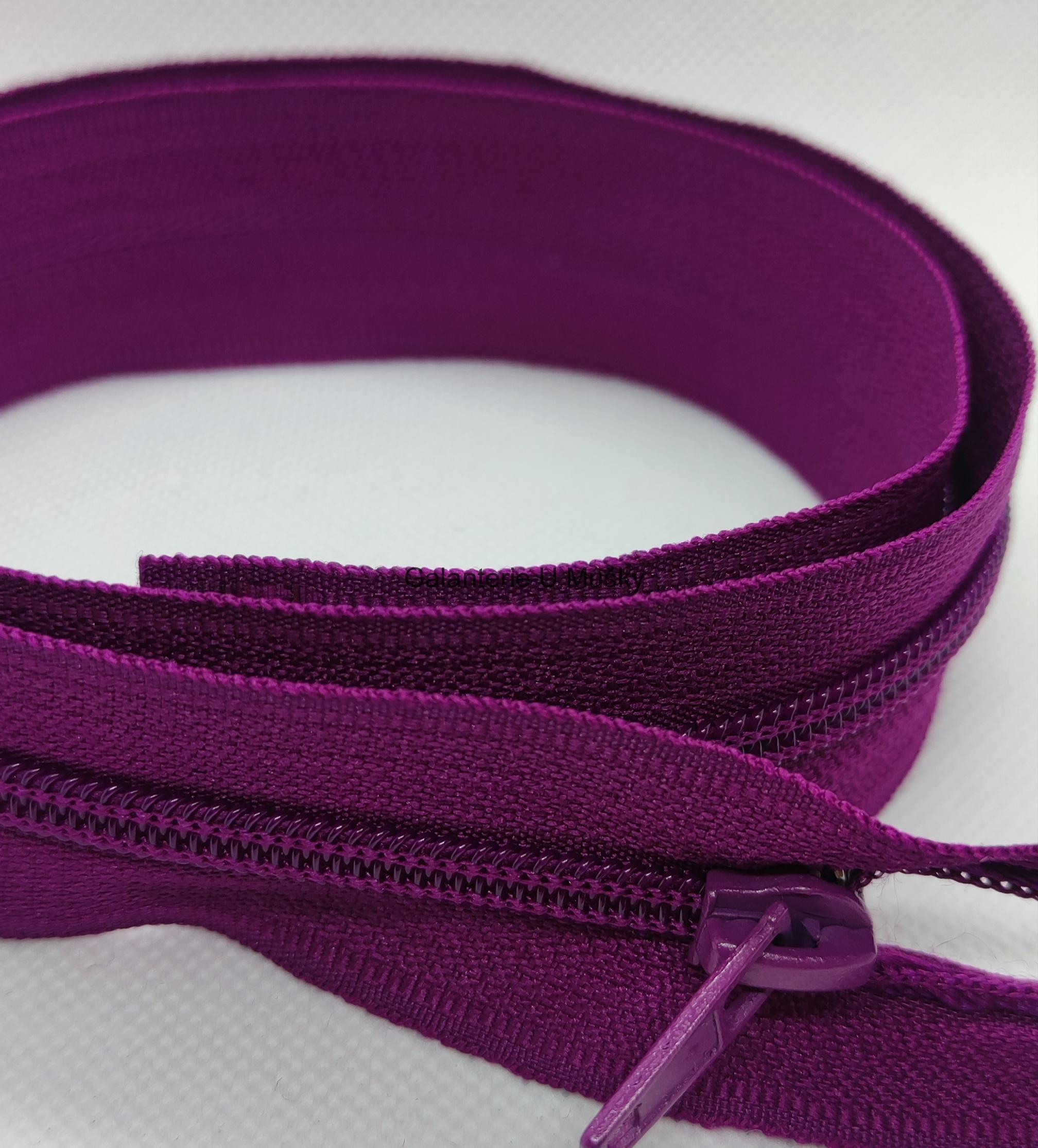 Zdrhovadla W10 45 cm D #6 - 1550 - tmavý cyklámen - Oeko-tex standard 100