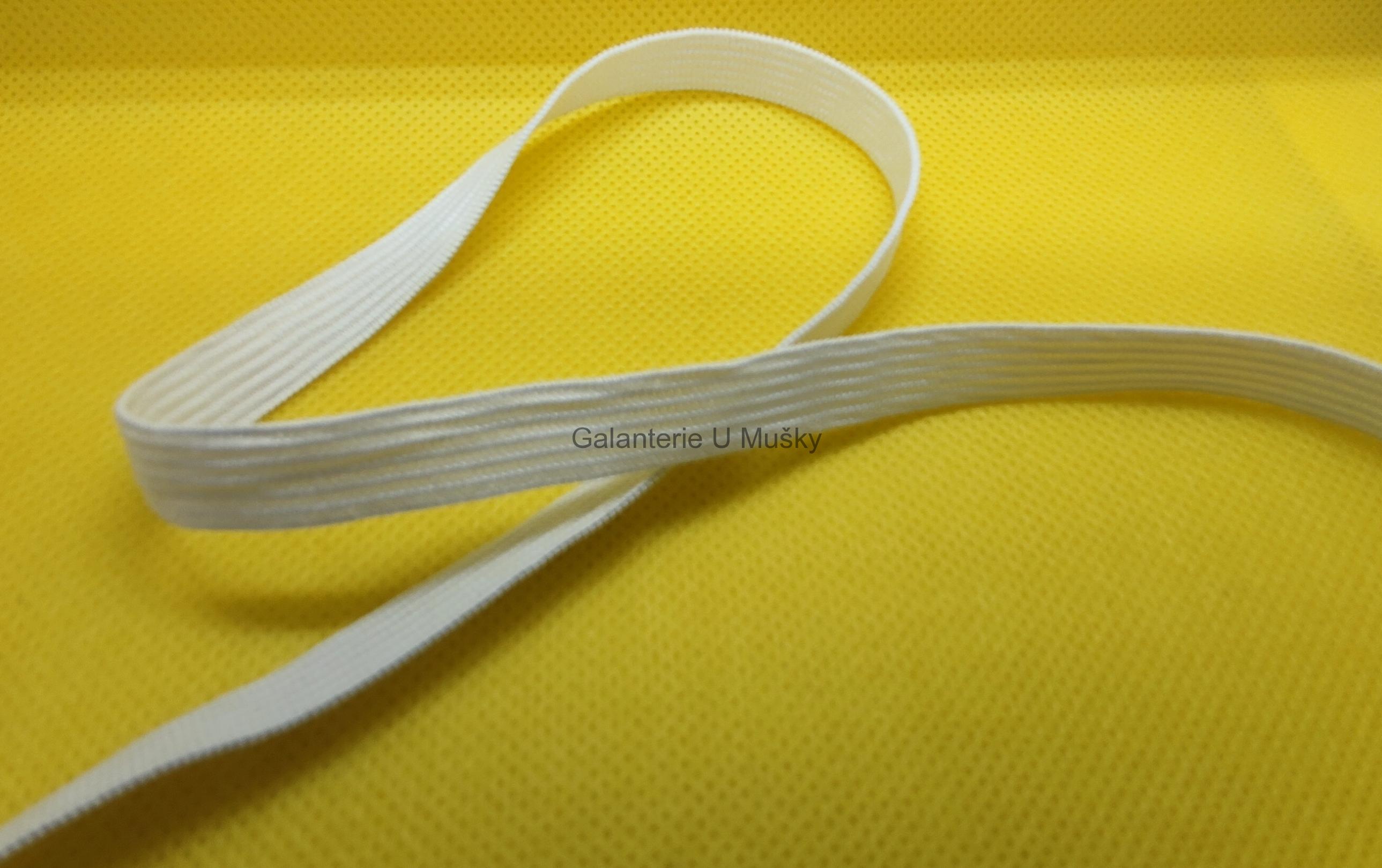 Pruženka galonová 10mm bílá - Oeko-tex standard 100