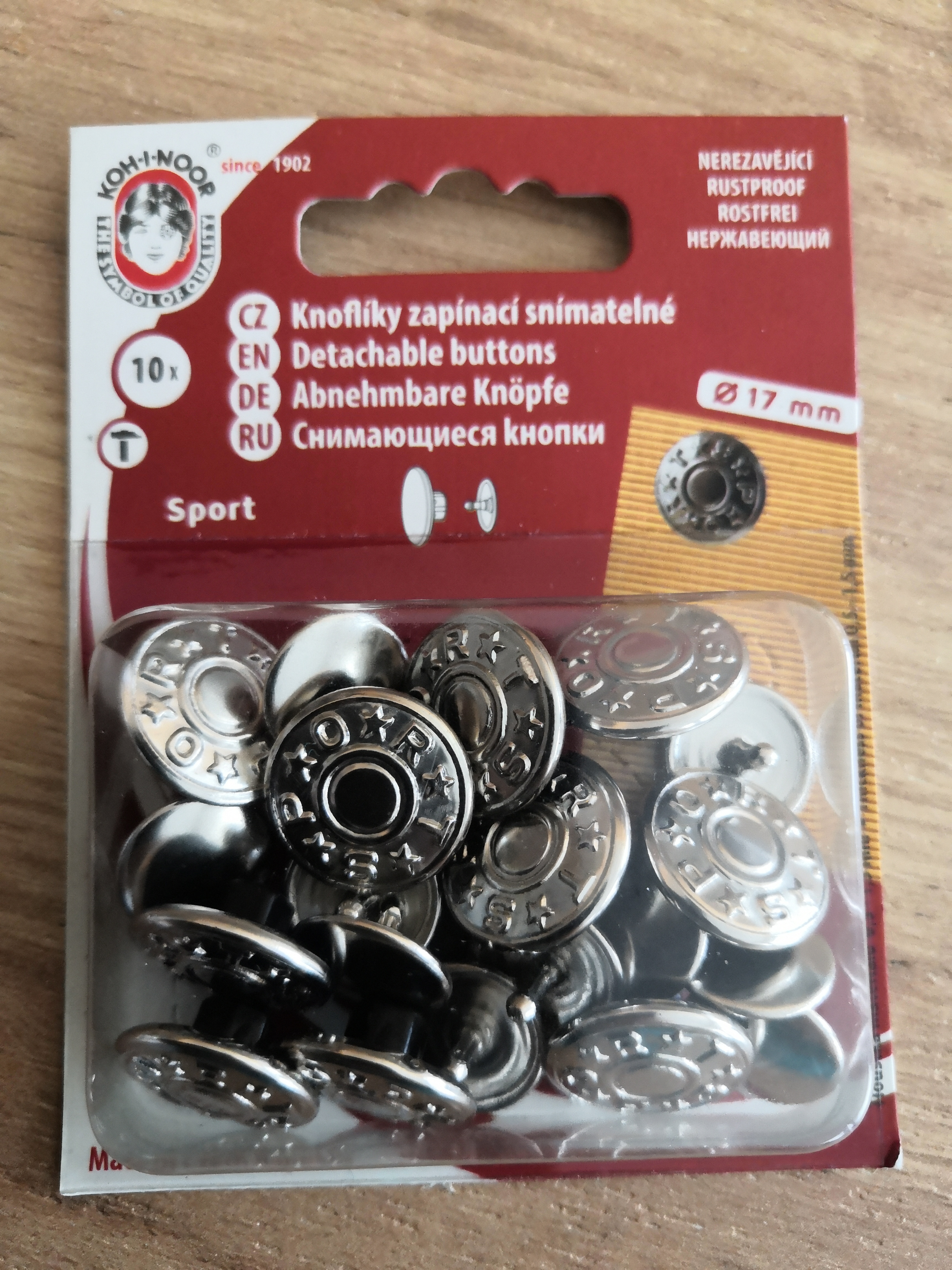 Knoflík riflový SPORT 7 nikl - blistr