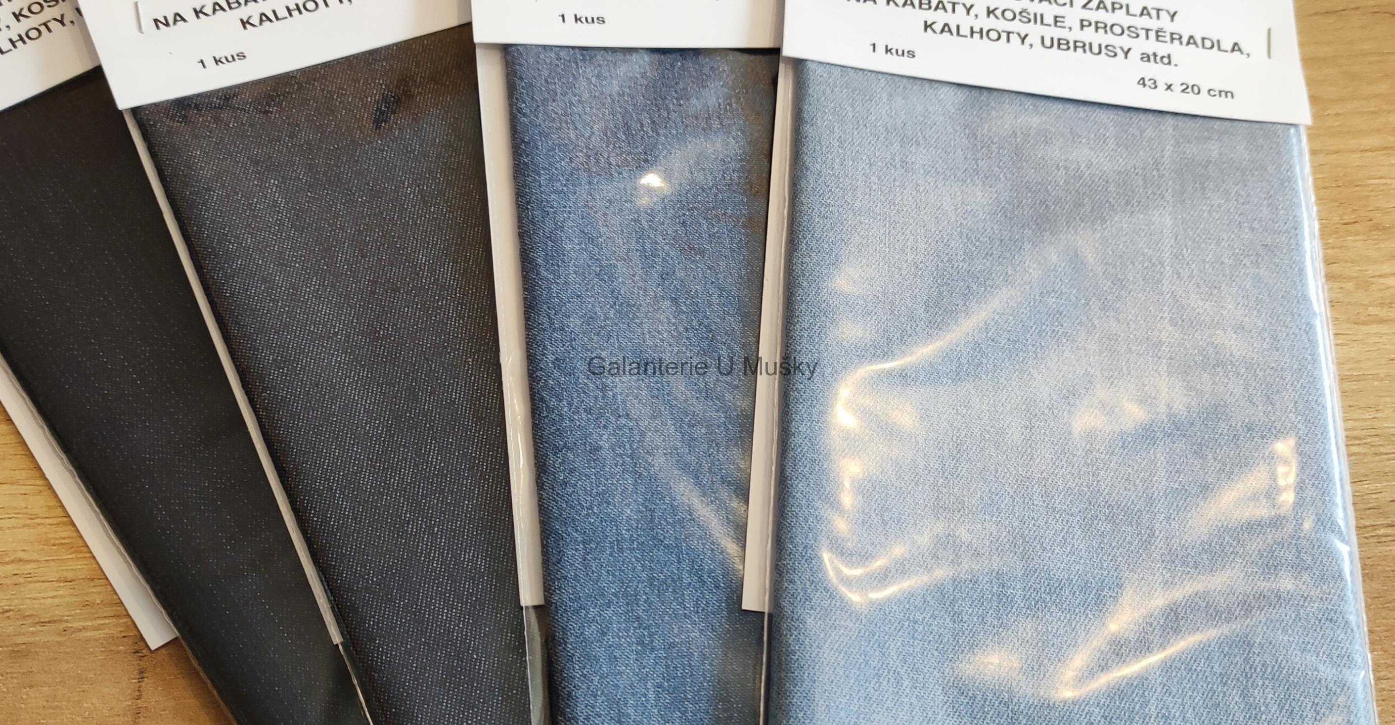 Záplaty zažehl. JEANS 43x20 cm - 588 - tmavě modrá