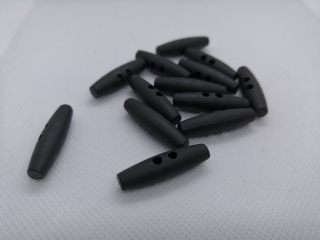 Plastová koncovka olivka 3cm - černá - 200ks