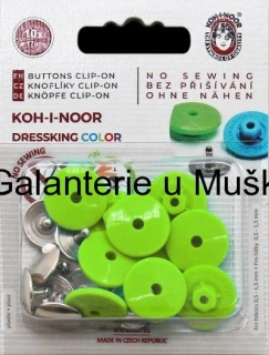 Knoflík DRESSKING 10 ks barevný - blistr - reflexní žlutá