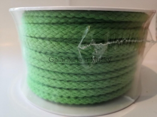 Šňůra proplétaná 5,3 mm zelená - Oeko-tex standard 100