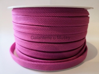 L1434 Šňůra proplétaná, dutinka 10mm plochá - Oeko-tex standard 100