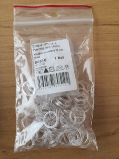 kroužek ramínkový 10mm čirá (průhledná)
