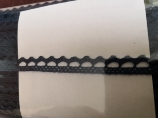 Krajka bavlněná paličkovaná 9mm - mořská modrá - Oeko-tex standard 100