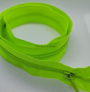 Zip svítivá žlutozelená 70cm 5# D