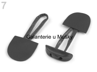 Zapínání tmavě šedé