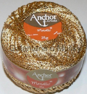 Příze ANCHOR ARTISTE METALLIC - zlatá 4KS