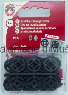 Patenty plastové MIA 5 černé