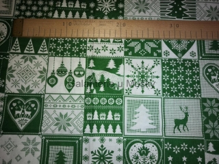 Vánoční zelený patchwork