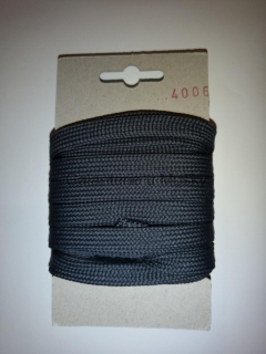 Šněrovadlo ploché 10 mm, 5 m - 4006 - tmavě šedá - Oeko-tex standard 100