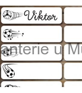 Nažehlovací jmenovky 36 ks - Fotbal