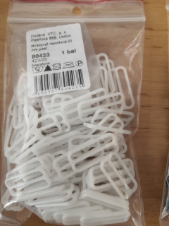Zkracovač ramínkový 23 mm plast bílá