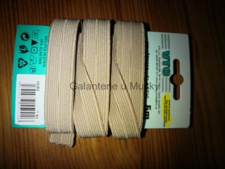 Pruženka dírková 15 mm - karta 5m - 741 - béžová