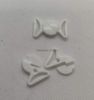 Zapínání plavkové 15 mm - 001 - bílá
