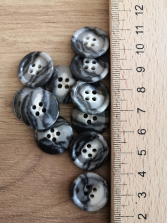Knoflik Toronto - šedý
