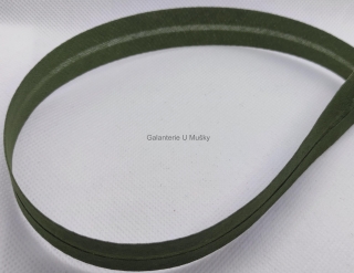 Šikmý proužek 20 mm BA založený - 20 - 700472 - khaki