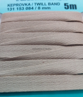 Keprovka 8 mm - karta 5 m - 1903 - béžová - Oekotex standard 100