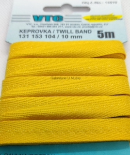 Keprovka 10 mm - karta 5 m - 4202 - žlutá - Oekotex standard 100