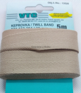 Keprovka 20 mm - karta 5 m - 1903 - béžová - Oekotex standard 100