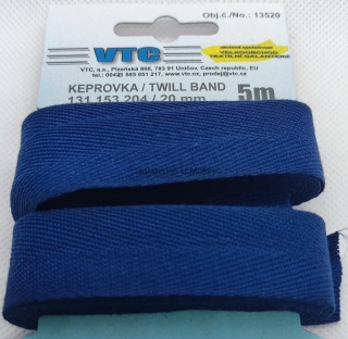 Keprovka 20 mm - karta 5 m - 7705 - tmavě modrá - Oekotex standard 100