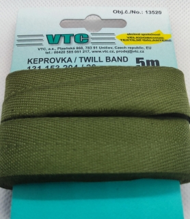 Keprovka 20 mm - karta 5 m - 4802 - khaki - Oekotex standard 100