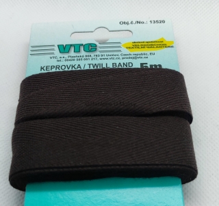 Keprovka 20 mm - karta 5 m - 7930 - hnědá - Oekotex standard 100