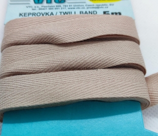 Keprovka 14 mm - karta 5 m - 1903 - béžová - Oekotex standard 100