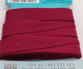 Keprovka 14 mm - karta 5 m - 8550 - tmavě vínová - Oekotex standard 100