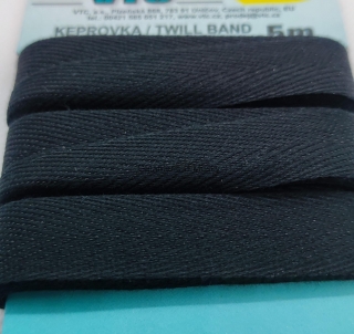 Keprovka 14 mm - karta 5 m - 7001 - černá - Oekotex standard 100