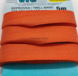 Keprovka 14 mm - karta 5 m - 4302 - oranžová - Oekotex standard 100