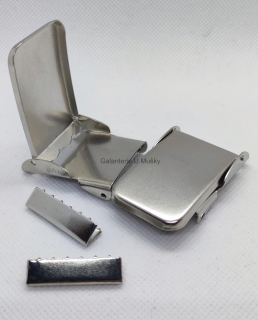 Spona opasková 30 mm - 1111 - stříbrná