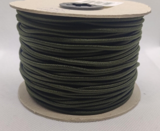 Klobouková guma 3mm - 6507 - zelená khaki - Oeko-tex standard 100