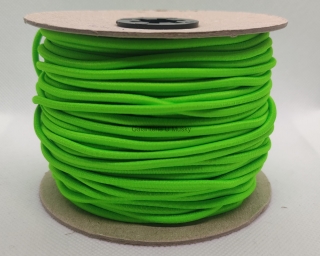 Klobouková guma 3mm - 5474 - reflexní zelená - Oeko-tex standard 100