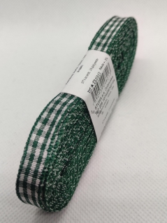 Stuha kostka 10 mm - 104 - tmavě zelená - 10m