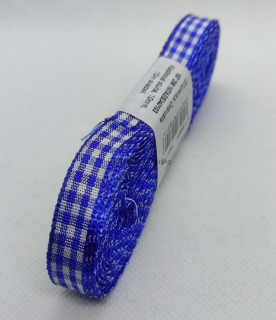 Stuha kostka 10 mm - 103 - modrá - 10m