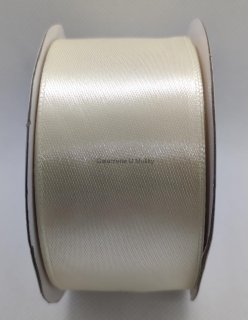 Stuha atlasová jednolící 38 mm - 079 - krémová