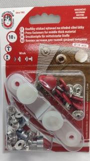Knoflík WUK 5/4 blistr - 975 - červená