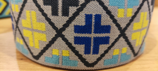 Pruženka tkaná vzor šedá 50mm