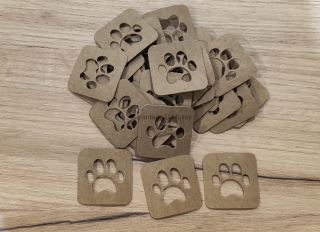 Čtverec 3,5 x 3,5cm - tlapka