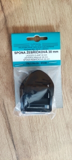 Spona žebříček 30 mm karta 2 ks - černá