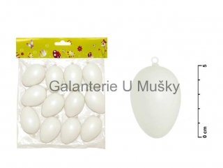 Vajíčka plast 6cm - bílé