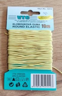 Klobouková guma 1,2 mm - karta 10 m - 4201 - žlutá