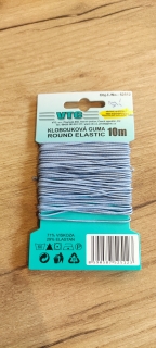 Klobouková guma 1,2 mm - karta 10 m - 1702 - světle modrá