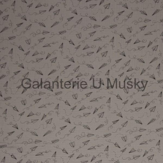 Mušelín 202183 Papírové letadlo, černá/šedá