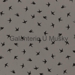 Mušelín 401183 Vlaštovky, černá/šedá