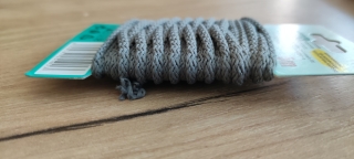 Šňůra oděvní PES 4 mm - karta 5 m - 51-8556 - šedá