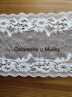 KR08 Krajka smetanová(režná) s ořískovou  - 17cm - Oeko-tex standard 100