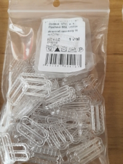 Zkracovač ramínkový 16 mm plast transparentní